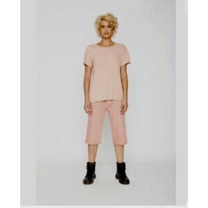 Free people x Sandrine Pink Cut Off Bermuda shorts Grunge Sz27 oversized Ret$138